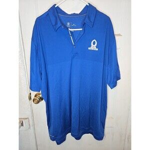 RARE NIKE DRI FIT ON FIELD APPAREL NFL PRO BOWL BLUE POLO SHIRT Size 2XL